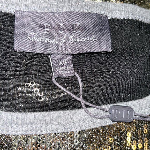 83- NWT PJK Libra Sequin Top, P:18.5”, L:26”, Gold/Gray, RT $278 - Picture 5 of 6
